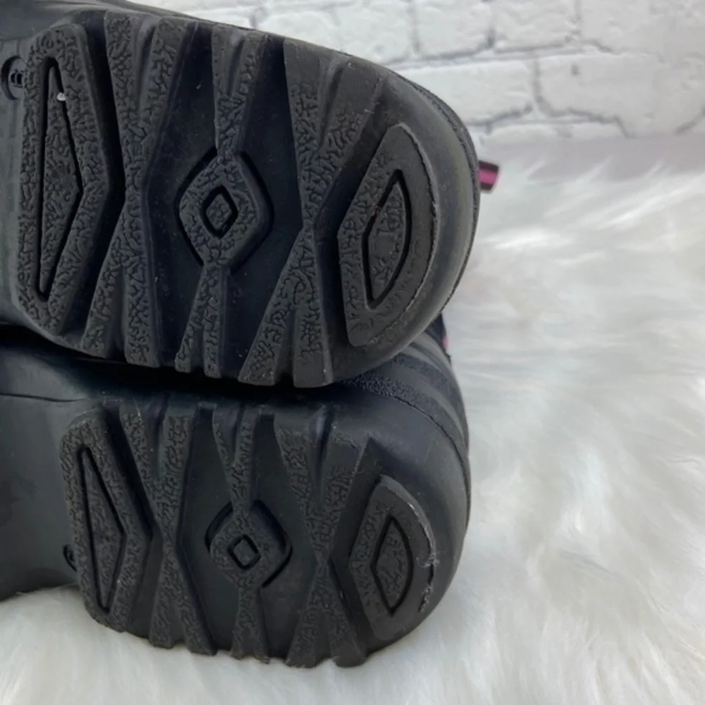 Totes‎ Jeanie Winter Snow Boots Black Pink Size 6